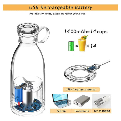 Mini Portable Blender Electric Juicer Fruit Mixers Fruit Extractors